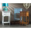 Accent Plus Wood Side Table with Two Drawers