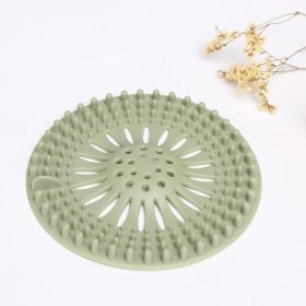 1pc Bathroom Hair Catcher; Debris Filter; Hair Filter; Easy To Install And Clean; For Bathroom Bathtub And Kitchen; Bathroom Accessories - Green