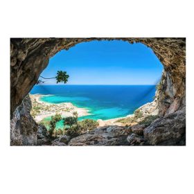 Beach Landscape Tapestry Nature Cave Wall Tapestry Bedroom Hotel Restaurant Decorative Backdrop; 51x70 inch - Default