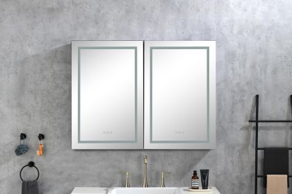 48 in. W x 36 in. H LED Lighted Bathroom Medicine Cabinet with Mirror;  Surface Lighted Medicine Cabinet; Dimmable; Adjustable Shelves; Intelligent Sw