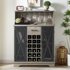 Wine cabinet (Grey; 35.41''W*13.39''D*47.44''H) - 1