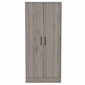 Rio Double Door Armoire; One Cabinet; Hidden Drawer - Light Gray