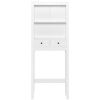 Toilet Space Saver Bathroom Organizer Storage Shelf with Drawers - White