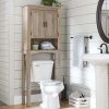 Rustic Gray 26 in. W Bathroom Space Saver;  Over the Toilet Storage Cabinet - Rustic Gray