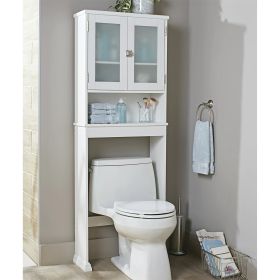 White 24.62 in. W Bathroom Space Saver;  3 Tiers;  Over the Toilet Storage Cabinet - White