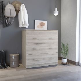 Calvetta 3-Drawer Dresser Light Grey - as Pic