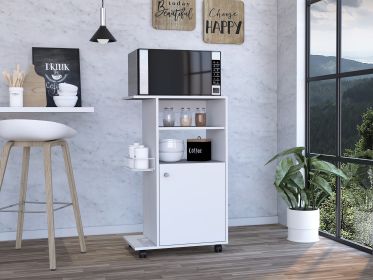 Napenthe 1-Shelf Kitchen Cart with Caster White - as Pic