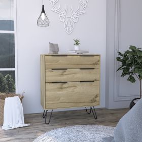 Kirsage 3-Drawer Dresser Light Oak - as Pic