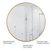 20&quot; Wall Circle Mirror Large Round Gold Farmhouse Circular Mirror for Wall Decor Big Bathroom Make Up Vanity Mirror Entryway Mirror - as Pic