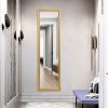 Full Length Mirror Door Mirror Full Body Dressing Mirror Wall Mounted Hanging for Dorm Home; 50&quot;x 14&quot;; Gold - as Pic