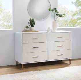 Myles Dresser; White; Champagne &amp; Gold Finish AC00960 - as Pic