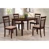 Samuel Dining Set (5Pc Pk) in Espresso &amp; Microfiber 70325 - as Pic