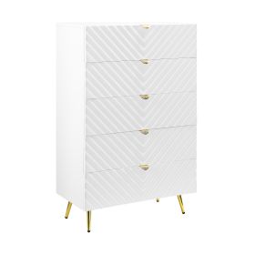 Gaines Chest; White High Gloss Finish BD01038 - as Pic