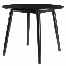 Moreno Round Drop Leaf Dining Table; Black - 20036