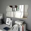 vidaXL Wall Mirrors 8 pcs 7.9"x7.9" Wave Glass - Silver