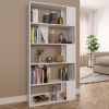 vidaXL Book Cabinet/Room Divider White 31.5"x9.4"x62.6" Engineered Wood - White