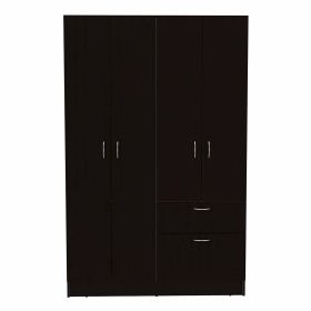 Habana Armoire; Two Cabinets; One Drawers; One Hidden Drawer Shoes - Black / White