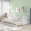 Daybed with Trundle and Drawers;  Twin Size - White