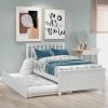 Twin size Platform Bed with Trundle - White