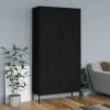 vidaXL Wardrobe Black 35.4"x19.7"x70.9" Steel - Black