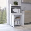 Charlotte 1-Shelf 2-Door Kitchen Pantry White - as Pic