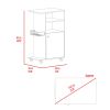 Napenthe 1-Shelf Kitchen Cart with Caster White - as Pic