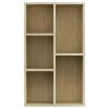 vidaXL Book Cabinet/Sideboard Sonoma Oak 19.7"x9.8"x31.5" Engineered Wood - Brown