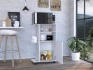 Napenthe 1-Shelf Kitchen Cart with Caster White - as Pic