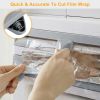 Kitchen Roll Dispenser Paper Roll Holder Plastic Wrap Film Foil Paper Organizer w/ Cutter Wall Mounted for Kitchen Bathroom - Grey & White