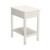 Wood Nightstand Set of 2;  Modern Bedside Table with Drawer and Shelf;  3-Tier Sofa Side Table End Table;  Living Room Bedroom Furniture - White