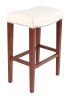 Leather Barstool 2 pcs Set - White