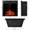 22.5 Inch Electric Fireplace Insert Freestanding and Recessed Heater - as show