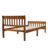 Wood Platform Bed Twin Bed Frame Panel Bed Mattress Foundation Sleigh Bed with Headboard/Footboard/Wood Slat Support - Oak