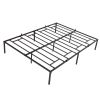 Queen Size Bed Frame Metal Heavy Duty Iron Beds Frames - black XH - large