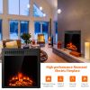 22.5 Inch Electric Fireplace Insert Freestanding and Recessed Heater - as show