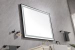 48*36 LED Lighted Bathroom Wall Mounted Mirror with High Lumen+Anti-Fog Separately Control - as Pic