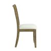 ACME Karsen SIDE CHAIR (SET-2) Beige Linen & Rustic Oak Finish DN01450 - as Pic