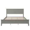 Modern  Solid Wood Queen Platform Bed - Gray