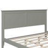 Modern  Solid Wood Queen Platform Bed - Gray