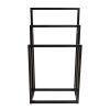 Metal Freestanding Towel Rack 3 Tiers Hand Towel Holder Organizer for Bathroom Accessories; Black - as Pic