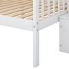 Twin over Full Stairway Bunk Bed with Storage - White