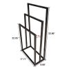 Metal Freestanding Towel Rack 3 Tiers Hand Towel Holder Organizer for Bathroom Accessories; Black - as Pic