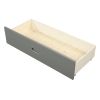 Wood platform bed with two drawers, - Gray