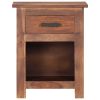 vidaXL Nightstand 15.7"x11.8"x19.6" Solid Sheesham Wood - Brown