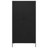 vidaXL Wardrobe Black 35.4"x19.7"x70.9" Steel - Black