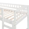 Twin size Loft Bed with Slide and Ladder - White