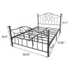 Full Size Metal bed frame ;  Solid Sturdy Steel Slat Support;  No Box Spring Needed and Easy Assembly; Black - Full - Black