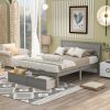 Full Size Platform Bed with Under-bed Drawers - Gray