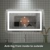 40 x 24 inch LED Bathroom Vanity Mirror Superslim Dimmable Anti Fog - as Pic