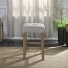 Charnell Counter Height Stool (Set-2) in Gary PU &amp; Oak Finish DN00552 - as Pic